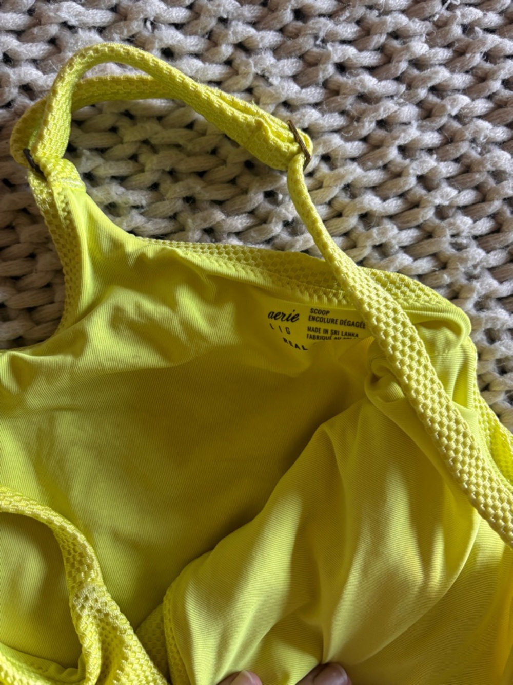 Aerie swim haul size large , high rise cheeky bottoms , scoop neck tops - Picture 5 of 7
